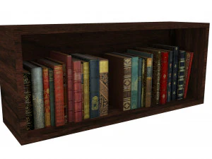 Biblioteca de estante de livros Modelo 3D