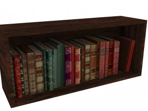 Biblioteca de estante de livros Modelo 3D