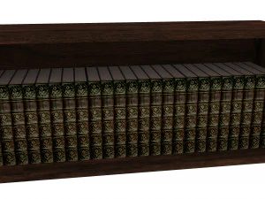 Biblioteca de estante de livros Modelo 3D