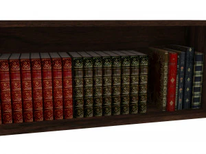Biblioteca de estante de livros Modelo 3D