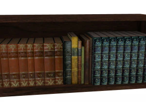 Biblioteca de estante de livros Modelo 3D