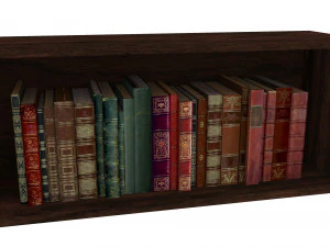 Biblioteca de estante de livros Modelo 3D