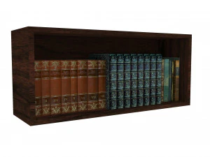Biblioteca de estante de livros Modelo 3D