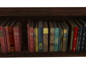 Bookshelf Bookcase Library Modèle 3D