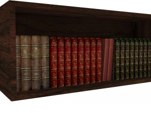 Biblioteca de estante de livros Modelo 3D