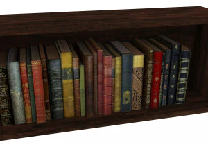 Biblioteca de estante de livros Modelo 3D