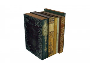 Biblioteca de estante de livros Modelo 3D
