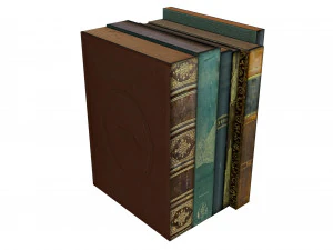 Biblioteca de estante de livros Modelo 3D