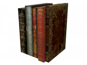Biblioteca de estante de livros Modelo 3D