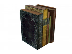 Biblioteca de estante de livros Modelo 3D