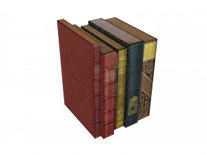 Biblioteca de estante de livros Modelo 3D
