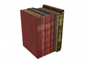 Biblioteca de estante de livros Modelo 3D