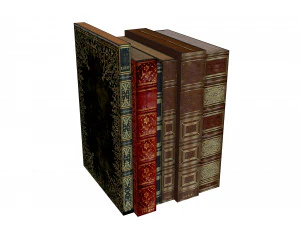 Biblioteca de estante de livros Modelo 3D