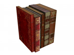Biblioteca de estante de livros Modelo 3D