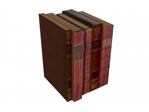 Biblioteca de estante de livros Modelo 3D