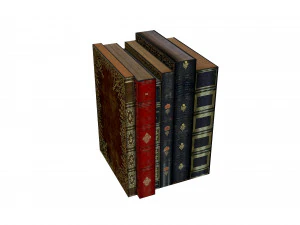 Biblioteca de estante de livros Modelo 3D