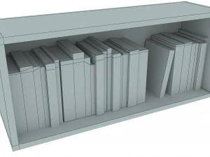 Biblioteca de estante de livros Modelo 3D