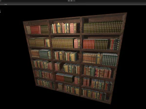 Biblioteca de estante de livros Modelo 3D