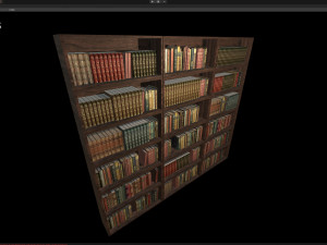 Bookshelf Bookcase Library Modèle 3D