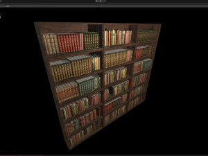 Biblioteca de estante de livros Modelo 3D