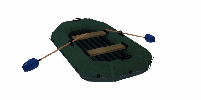 an inflatable boat for fishing and diving 3D Model in Boats 3DExport