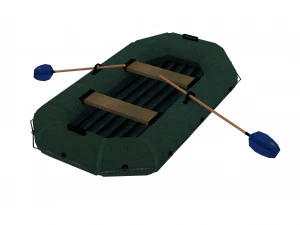 Barco infl&aacute;vel de borracha Modelo 3D