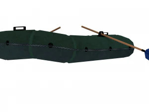 Barco infl&aacute;vel de borracha Modelo 3D