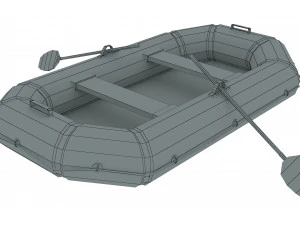 Barco infl&aacute;vel de borracha Modelo 3D