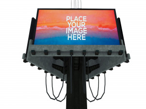 Futuristic Aged Billboard 3D-Modell