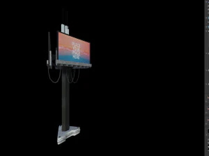 Tabellone per le affissioni invecchiato futuristico Modello 3D