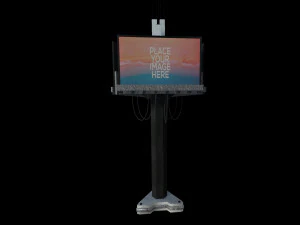 Tabellone per le affissioni invecchiato futuristico Modello 3D