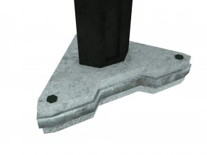 Tabellone per le affissioni invecchiato futuristico Modello 3D