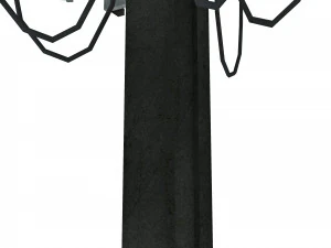 Tabellone per le affissioni invecchiato futuristico Modello 3D