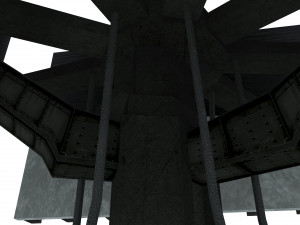 Futuristic Aged Billboard 3D-Modell