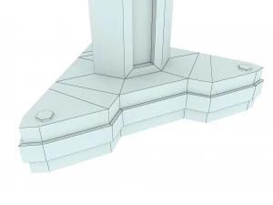 Tabellone per le affissioni invecchiato futuristico Modello 3D