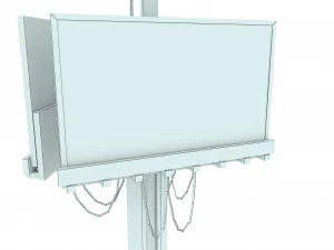 Tabellone per le affissioni invecchiato futuristico Modello 3D