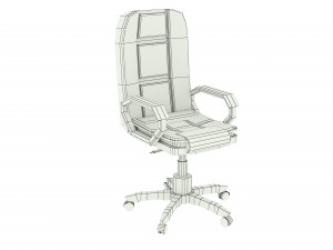 Desktop Computer Table and Chair 3D Model