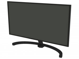Desktop Computer Table and Chair 3D Model