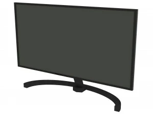 Desktop Computer Table and Chair 3D Model