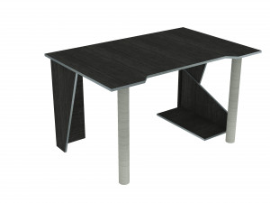 Desktop Computer Table and Chair 3D Model