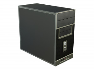Desktop Computer Table and Chair 3D Model