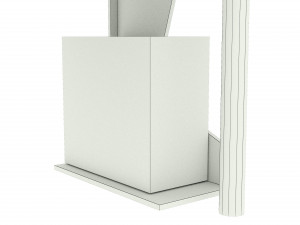 Desktop Computer Table and Chair 3D Model