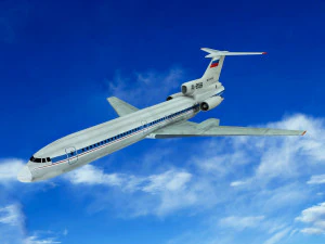 Tupolev Tu-154 airplane 3D Model