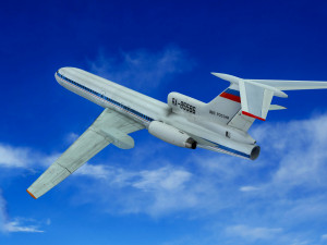 Tupolev Tu-154 airplane 3D Model