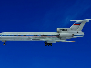 Tupolev Tu-154 airplane 3D Model