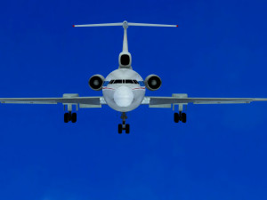 Tupolev Tu-154 airplane 3D Model