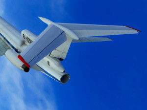 Tupolev Tu-154 airplane 3D Model