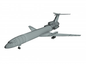 Tupolev Tu-154 airplane 3D Model