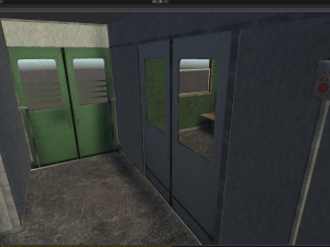Old commuter train interior Modelo 3D