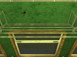 Old commuter train interior Modelo 3D
